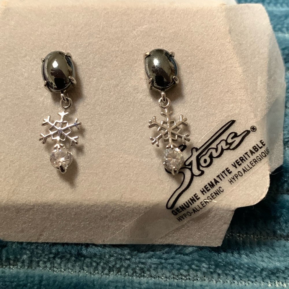 Hematite earrings